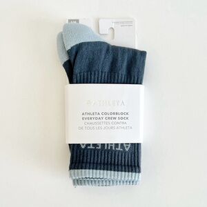 NWT Athleta Colorblock Everyday Crew Socks